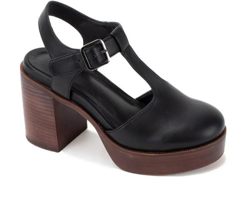 Clogs & Mules>Yellow Box Women's Lubbock Maryjane Platform Clog