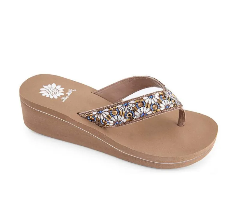 Sandals>Yellow Box Women's Savira Wedge Flip-Flops