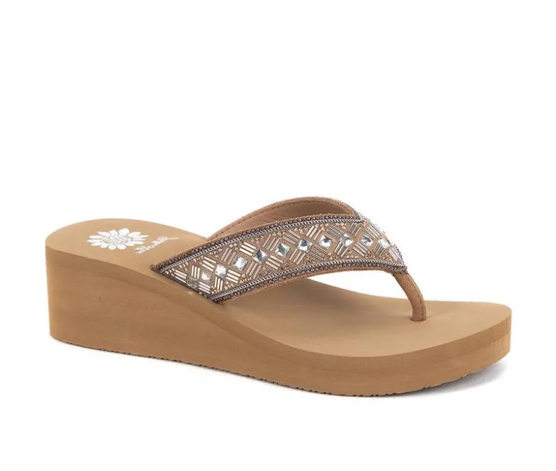 Sandals>Yellow Box Women's Selvia Wedge Flip-Flops