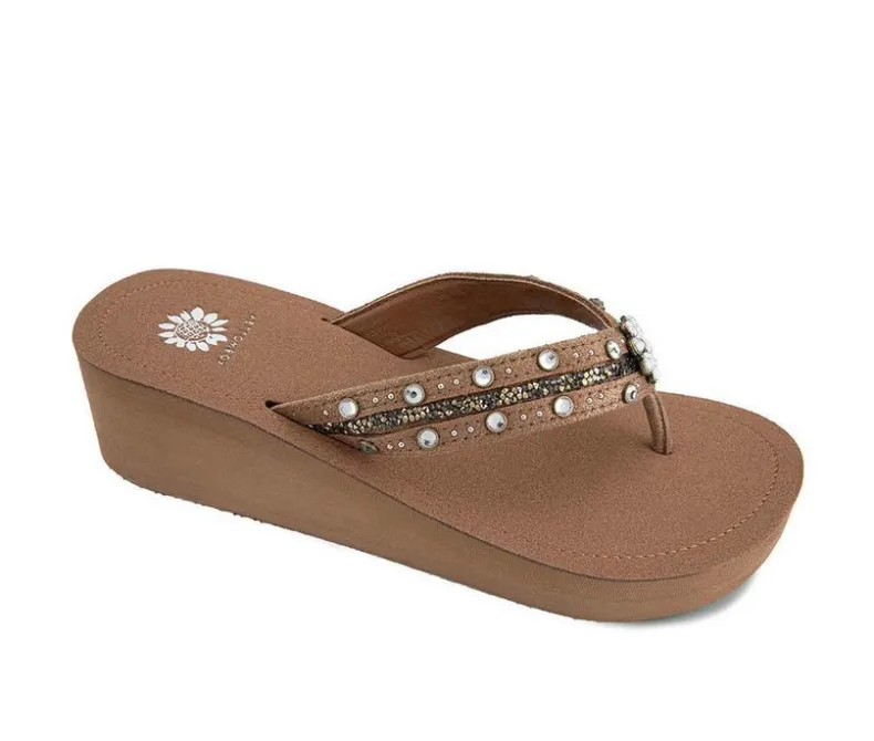 Sandals>Yellow Box Women's Terell Wedge Flip-Flops